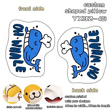 The whale custom shaped pillow