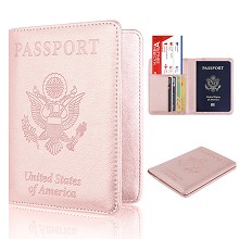 USA Passport Cover Card Case Credit Card Holder Wallet