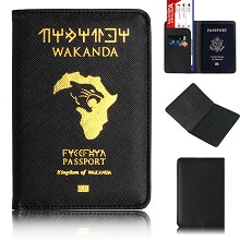 Black Panther Passport Cover Card Case Credit Card...