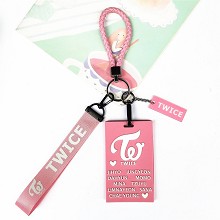 Twins card set key chain