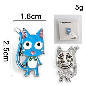 Fairy Tail Happy anime brooch pin