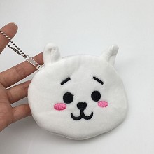 BTS RJ plush wallet coin purse