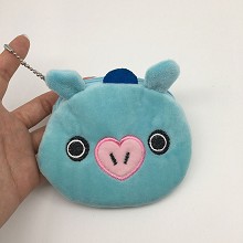 BTS MANG plush wallet coin purse