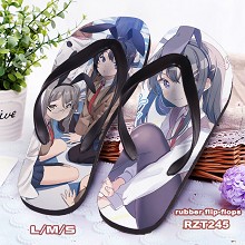 Seishun buta yarou wa bunny anime flip-flops shoes slippers a pair