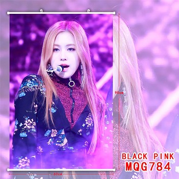 BLACK PINK star wall scroll