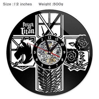 Attack on Titan anime wall clock