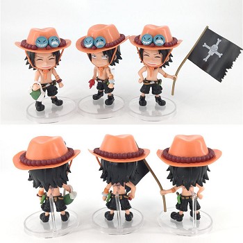 One Piece ACE anime figures set(3pcs a set)