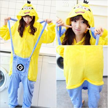 Despicable Me anime flano pajamas dress hoodie