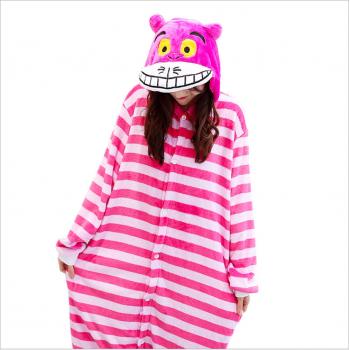 Cartoon animal cat flano pajamas dress hoodie