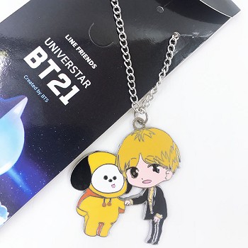 BTS BT21 star necklace