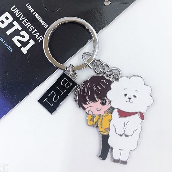 BTS BT21 star key chain