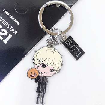 BTS BT21 star key chain