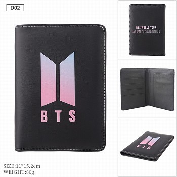 BTS star Passport Cover Card Case Credit Card Holder Wallet