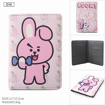 BTS star Passport Cover Card Case Credit Card Holder Wallet