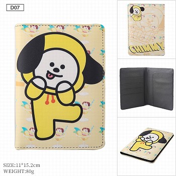 BTS star Passport Cover Card Case Credit Card Holder Wallet