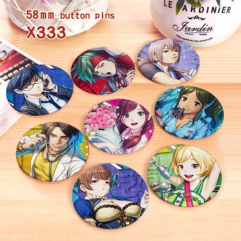 Zanki Zero Last Beginning game brooches pins set(8pcs a set)