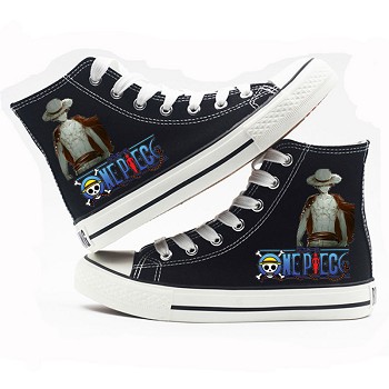 One Piece anime canvas shoes student plimsolls a pair