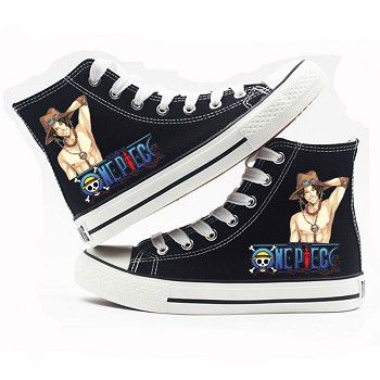 One Piece anime canvas shoes student plimsolls a pair