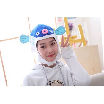 Cute Globefish Plush Hat Cap Plush Gift Dance Toy Velvet