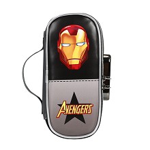Iron Man password lock pencil case pen bag