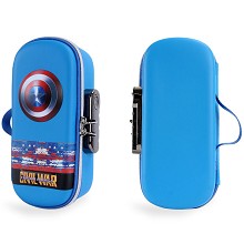Captain America password lock pencil case pen bag