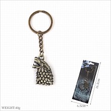 Game of Thrones Stark movie key chain