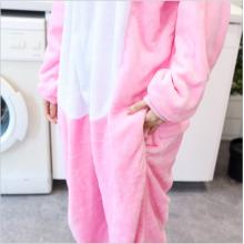 Cartoon animal Pink Pig flano pajamas dress hoodie