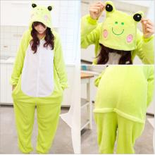 Cartoon animal Frog flano pajamas dress hoodie