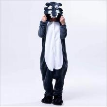 Cartoon animal Wolf flano pajamas dress hoodie