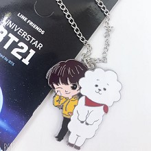 BTS BT21 star necklace