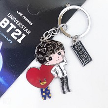 BTS BT21 star key chain