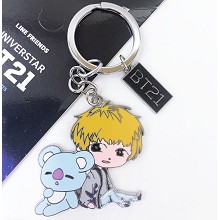 BTS BT21 star key chain