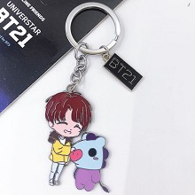 BTS BT21 star key chain