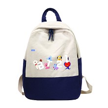 BTS star canvas backpack bag