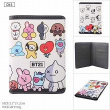 BTS star Passport Cover Card Case Credit Card Holder Wallet