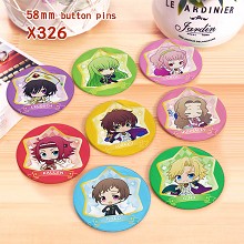 Code Geass anime brooches pins set(8pcs a set)