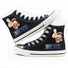 One Piece anime canvas shoes student plimsolls a p...