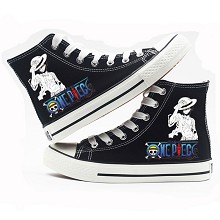 One Piece anime canvas shoes student plimsolls a p...