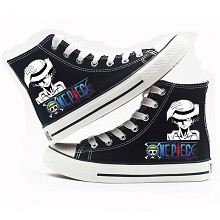 One Piece anime canvas shoes student plimsolls a pair