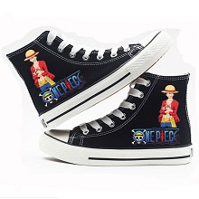 One Piece anime canvas shoes student plimsolls a p...