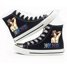 One Piece anime canvas shoes student plimsolls a p...