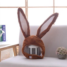 Cute Rabbit Plush Hat Cap Plush Gift Dance Toy Vel...