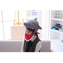 Cute Shark Plush Hat Cap Plush Gift Dance Toy Velvet