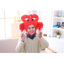 Cute Crab Plush Hat Cap Plush Gift Dance Toy Velvet