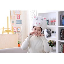 Cute Pig Plush Hat Cap Plush Gift Dance Toy Velvet