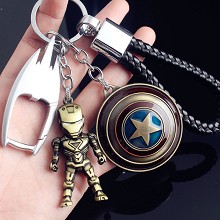 The Avengers Iron Man key chains a set