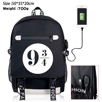 Harry Potter USB charging laptop backpack school bag