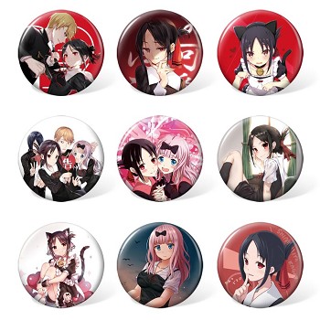 Kaguya-sama anime brooches pins set(9pcs a set)