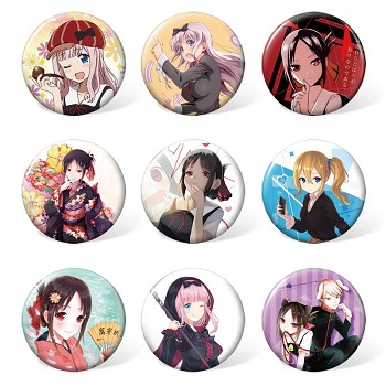 Kaguya-sama anime brooches pins set(9pcs a set)