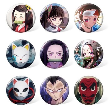 Demon Slayer anime brooches pins set(9pcs a set)